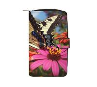QMNRTK Butterfly And Flower1 Credit Card Wallet Rfid Blocking Slim Bifold Genuine Leather Minimalist Front Pocket Wallets Keychain Wallet for Men And Women, style, 19.7x11x3.5cm