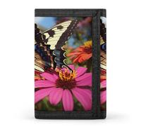 QMNRTK Butterfly And Flower1 Triple Fold Wallet,Slim Wallet Personalized Engraved Rfid Blocking Wallet for Men And Women, style, One Size