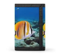QMNRTK Butterfly Fish Triple Fold Wallet,Slim Wallet Personalized Engraved Rfid Blocking Wallet for Men And Women, style, One Size