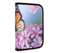 QMNRTK Butterfly for Flowers Multifunctional Compact Wallet Id Stronghold Waltlet Credit Card Holder Wallet Zipper Leather Case Purse Rfid Blocking Bifold Wallet for Men Women, style, One Size