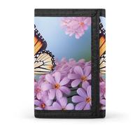 QMNRTK Butterfly for Flowers Triple Fold Wallet,Slim Wallet Personalized Engraved Rfid Blocking Wallet for Men And Women, style, One Size