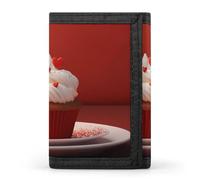 QMNRTK Cake And Candles Triple Fold Wallet,Slim Wallet Personalized Engraved Rfid Blocking Wallet for Men And Women, style, One Size