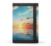 QMNRTK Calm at The Sunset Triple Fold Wallet,Slim Wallet Personalized Engraved Rfid Blocking Wallet for Men And Women, style, One Size