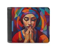 QMNRTK Calm Face Leather Wallet Bifold Wallet for Men Women Rfid Blocking Bifold, Extra Capacity Ultra Strong Stitching Slim Billfold with 8 Card Slots, style, One Size