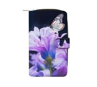 QMNRTK Campanula Butterflies Credit Card Wallet Rfid Blocking Slim Bifold Genuine Leather Minimalist Front Pocket Wallets Keychain Wallet for Men And Women, style, 19.7x11x3.5cm