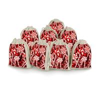 QMNRTK Candy Canes 8 PCS Muslin Bags with Drawstring Sachet Bags Empty Small Cotton Drawstring Bag Muslin Reusable & Washable Cotton Bag for Herb Spice Candy Soap Jewelry Wedding Gift Pouches