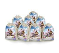 QMNRTK Candy House 8 PCS Muslin Bags with Drawstring Sachet Bags Empty Small Cotton Drawstring Bag Muslin Reusable & Washable Cotton Bag for Herb Spice Candy Soap Jewelry Wedding Gift Pouches