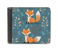 QMNRTK Cartoon Fox Pattern Leather Wallet Bifold Wallet for Men Women Rfid Blocking Bifold, Extra Capacity Ultra Strong Stitching Slim Billfold with 8 Card Slots, style, One Size