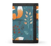QMNRTK Cartoon Fox Pattern Triple Fold Wallet,Slim Wallet Personalized Engraved Rfid Blocking Wallet for Men And Women, style, One Size
