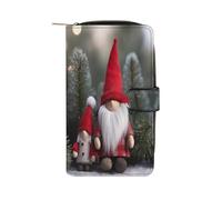 QMNRTK Christmas Gnome with Santa Hat Credit Card Wallet Rfid Blocking Slim Bifold Genuine Leather Minimalist Front Pocket Wallets Keychain Wallet for Men And Women, style, 19.7x11x3.5cm