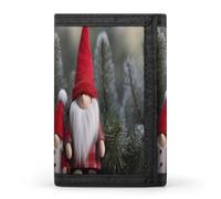 QMNRTK Christmas Gnome with Santa Hat Triple Fold Wallet,Slim Wallet Personalized Engraved Rfid Blocking Wallet for Men And Women, style, One Size