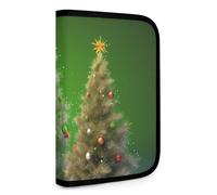 QMNRTK Christmas Trees Multifunctional Compact Wallet Id Stronghold Waltlet Credit Card Holder Wallet Zipper Leather Case Purse Rfid Blocking Bifold Wallet for Men Women, style, One Size