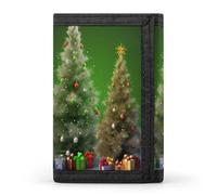 QMNRTK Christmas Trees Triple Fold Wallet,Slim Wallet Personalized Engraved Rfid Blocking Wallet for Men And Women, style, One Size