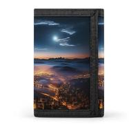QMNRTK Cities Night View Triple Fold Wallet,Slim Wallet Personalized Engraved Rfid Blocking Wallet for Men And Women, style, One Size
