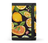QMNRTK Citrus Fruit Pattern Triple Fold Wallet,Slim Wallet Personalized Engraved Rfid Blocking Wallet for Men And Women, style, One Size
