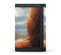 QMNRTK Cliff Landscape Triple Fold Wallet,Slim Wallet Personalized Engraved Rfid Blocking Wallet for Men And Women, style, One Size