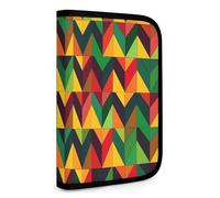 QMNRTK Color Geometry Triangle Multifunctional Compact Wallet Id Stronghold Waltlet Credit Card Holder Wallet Zipper Leather Case Purse Rfid Blocking Bifold Wallet for Men Women, style, One Size