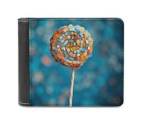 QMNRTK Colored Candy Leather Wallet Bifold Wallet for Men Women Rfid Blocking Bifold, Extra Capacity Ultra Strong Stitching Slim Billfold with 8 Card Slots, style, One Size
