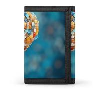 QMNRTK Colored Candy Triple Fold Wallet,Slim Wallet Personalized Engraved Rfid Blocking Wallet for Men And Women, style, One Size