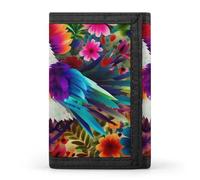QMNRTK Colorful Animals & Flowers Triple Fold Wallet,Slim Wallet Personalized Engraved Rfid Blocking Wallet for Men And Women, style, One Size