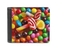 QMNRTK Colorful Candy Leather Wallet Bifold Wallet for Men Women Rfid Blocking Bifold, Extra Capacity Ultra Strong Stitching Slim Billfold with 8 Card Slots, style, One Size