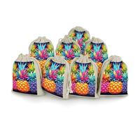 QMNRTK Colorful Pineapple 8 PCS Muslin Bags with Drawstring Sachet Bags Empty Small Cotton Drawstring Bag Muslin Reusable & Washable Cotton Bag for Herb Spice Candy Soap Jewelry Wedding Gift Pouches