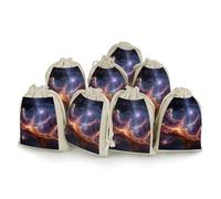 QMNRTK Colorful Space 8 PCS Muslin Bags with Drawstring Sachet Bags Empty Small Cotton Drawstring Bag Muslin Reusable & Washable Cotton Bag for Herb Spice Candy Soap Jewelry Wedding Gift Pouches
