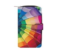 QMNRTK Colorful Umbrella Credit Card Wallet Rfid Blocking Slim Bifold Genuine Leather Minimalist Front Pocket Wallets Keychain Wallet for Men And Women, style, 19.7x11x3.5cm