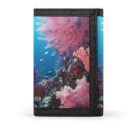 QMNRTK Coral Triple Fold Wallet,Slim Wallet Personalized Engraved Rfid Blocking Wallet for Men And Women, style, One Size