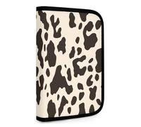 QMNRTK Cow Print Multifunctional Compact Wallet Id Stronghold Waltlet Credit Card Holder Wallet Zipper Leather Case Purse Rfid Blocking Bifold Wallet for Men Women, style, One Size