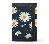 QMNRTK Cute Daisy Flowers Triple Fold Wallet,Slim Wallet Personalized Engraved Rfid Blocking Wallet for Men And Women, style, One size, Style, One size