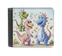 QMNRTK Cute Dinosaurs Leather Wallet Bifold Wallet for Men Women Rfid Blocking Bifold, Extra Capacity Ultra Strong Stitching Slim Billfold with 8 Card Slots, style, One Size