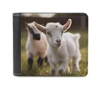 QMNRTK Cute Goat Leather Wallet Bifold Wallet for Men Women Rfid Blocking Bifold, Extra Capacity Ultra Strong Stitching Slim Billfold with 8 Card Slots, style, One Size