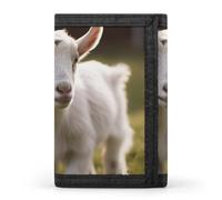 QMNRTK Cute Goat Triple Fold Wallet,Slim Wallet Personalized Engraved Rfid Blocking Wallet for Men And Women, style, One Size