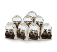 QMNRTK Cute Otter 8 PCS Muslin Bags with Drawstring Sachet Bags Empty Small Cotton Drawstring Bag Muslin Reusable & Washable Cotton Bag for Herb Spice Candy Soap Jewelry Wedding Gift Pouches