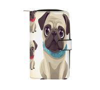 QMNRTK Cute Pug Credit Card Wallet Rfid Blocking Slim Bifold Genuine Leather Minimalist Front Pocket Wallets Keychain Wallet for Men And Women, style, 19.7x11x3.5cm