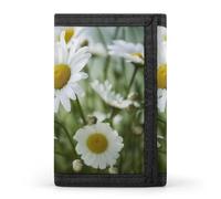 QMNRTK Daisies Flower Triple Fold Wallet,Slim Wallet Personalized Engraved Rfid Blocking Wallet for Men And Women, style, One Size
