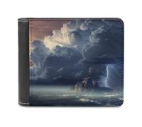 QMNRTK Dark Cloud Leather Wallet Bifold Wallet for Men Women Rfid Blocking Bifold, Extra Capacity Ultra Strong Stitching Slim Billfold with 8 Card Slots, style, One Size