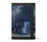 QMNRTK Dark Cloud Triple Fold Wallet,Slim Wallet Personalized Engraved Rfid Blocking Wallet for Men And Women, style, One Size