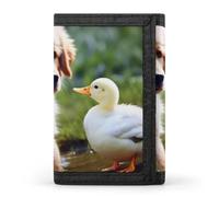 QMNRTK Dog And A Duck Triple Fold Wallet,Slim Wallet Personalized Engraved Rfid Blocking Wallet for Men And Women, style, One Size