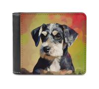 QMNRTK Dog Leather Wallet Bifold Wallet for Men Women Rfid Blocking Bifold, Extra Capacity Ultra Strong Stitching Slim Billfold with 8 Card Slots, style, One Size