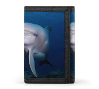QMNRTK Dolphin On Coral Triple Fold Wallet,Slim Wallet Personalized Engraved Rfid Blocking Wallet for Men And Women, style, One Size