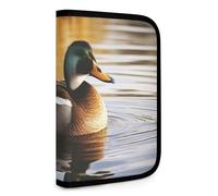 QMNRTK Duck by The Lake Multifunctional Compact Wallet Id Stronghold Waltlet Credit Card Holder Wallet Zipper Leather Case Purse Rfid Blocking Bifold Wallet for Men Women, style, One Size