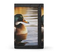 QMNRTK Duck by The Lake Triple Fold Wallet,Slim Wallet Personalized Engraved Rfid Blocking Wallet for Men And Women, style, One Size