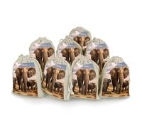 QMNRTK Elephant Family 8 PCS Muslin Bags with Drawstring Sachet Bags Empty Small Cotton Drawstring Bag Muslin Reusable & Washable Cotton Bag for Herb Spice Candy Soap Jewelry Wedding Gift Pouches