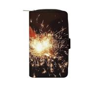 QMNRTK Explosion Firework Credit Card Wallet Rfid Blocking Slim Bifold Genuine Leather Minimalist Front Pocket Wallets Keychain Wallet for Men And Women, style, 19.7x11x3.5cm