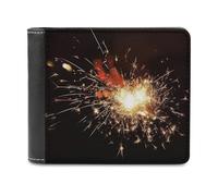 QMNRTK Explosion Firework Leather Wallet Bifold Wallet for Men Women Rfid Blocking Bifold, Extra Capacity Ultra Strong Stitching Slim Billfold with 8 Card Slots, style, One Size
