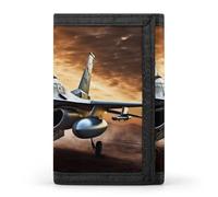 QMNRTK Falcon Fighter Triple Fold Wallet,Slim Wallet Personalized Engraved Rfid Blocking Wallet for Men And Women, style, One Size