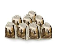 QMNRTK Fence And Horse 8 PCS Muslin Bags with Drawstring Sachet Bags Empty Small Cotton Drawstring Bag Muslin Reusable & Washable Cotton Bag for Herb Spice Candy Soap Jewelry Wedding Gift Pouches