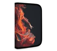 QMNRTK Fire Dancer Multifunctional Compact Wallet Id Stronghold Waltlet Credit Card Holder Wallet Zipper Leather Case Purse Rfid Blocking Bifold Wallet for Men Women, style, One Size